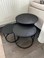 3 zwart hout/metaal bijzettafels van Maison du Monde, Ophalen, Zo goed als nieuw
