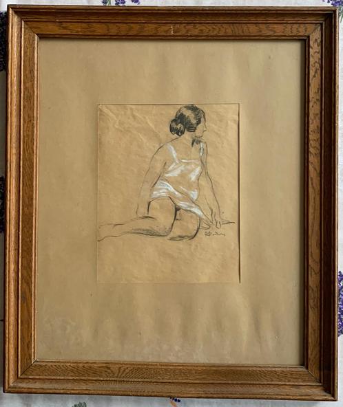 Dessin au crayon Jef Codron (1882-1942), Antiquités & Art, Art | Dessins & Photographie, Enlèvement ou Envoi