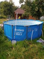ZWEMBAD ROND 366x100 - ZO GOED ALS NIEUW - Ladder, Filter &, Tuin en Terras, Zwembaden, Ophalen, 80 tot 120 cm, Rond, 300 cm of meer