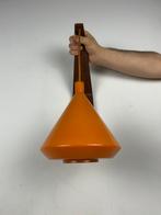 Vintage Philips wandlamp teak en oranje glas, Enlèvement ou Envoi