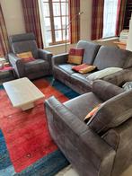 Lederen lounge 3+1+1, Ophalen, Zo goed als nieuw, Leer