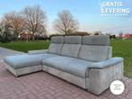 GRATIS LEVERING HEEL BE Grijs Stoffen Hoekbank Slaapfunctie