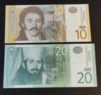 Servië - lot van 2 bankbiljetten, Ophalen of Verzenden