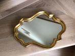 Vintage gouden spiegel, Antiek en Kunst, Antiek | Spiegels, Ophalen, Minder dan 50 cm, Minder dan 100 cm