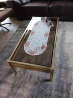 Salontafel metaal met glas 120 x 60 cm, Maison & Meubles, Tables | Tables d'appoint, Moins de 45 cm, Rectangulaire, Enlèvement