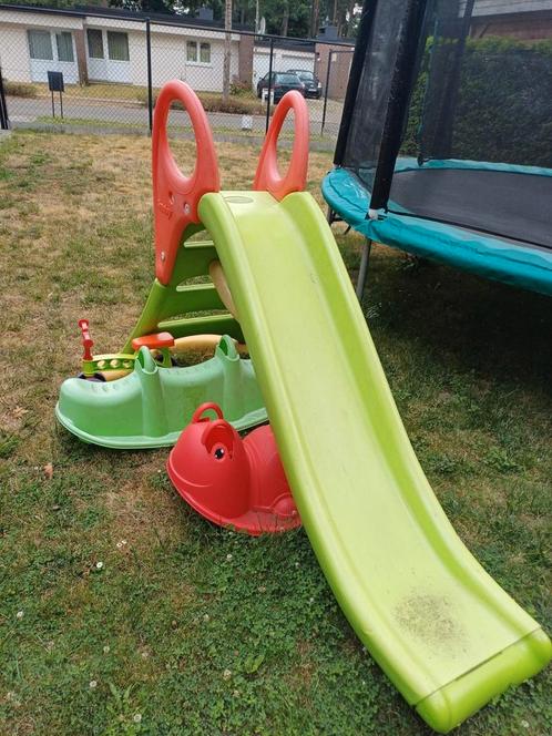 XXL glijbaan van Smoby met enkele tuinspeeltjes erbij, Kinderen en Baby's, Speelgoed | Buiten | Speeltoestellen, Gebruikt, Glijbaan