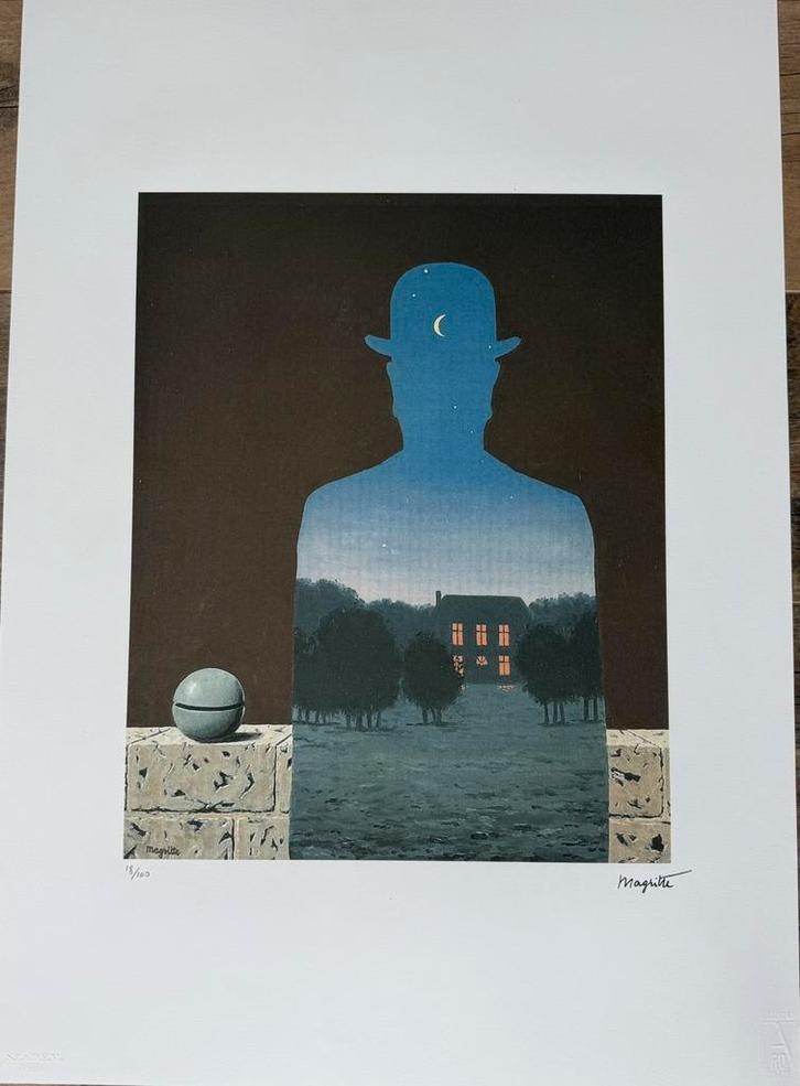 Magrittte - L'Heureux donateur, Antiek en Kunst, Kunst | Litho's en Zeefdrukken, Ophalen of Verzenden