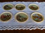 sous-verres 6 poinçonné Italie Everlst sur la chasse vintage, Ophalen of Verzenden