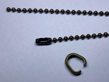 4 sets Ketting 90cm met slot en ring voor cabochon hanger disponible aux enchères