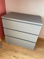 Commode IKEA grise 3 tiroirs, Ophalen, 50 tot 100 cm, Zo goed als nieuw, 3 of 4 laden