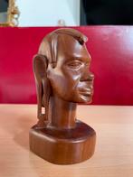 Houten beeldje hoofd, Antiek en Kunst, Ophalen of Verzenden
