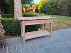 Sidetable uit massieve teak. Geluchtgomd., Huis en Inrichting, Ophalen of Verzenden, Zo goed als nieuw