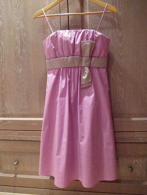 Nougat London katoenen jurk in lila-roze met strik, mt 36, Kleding | Dames, Jurken, Nieuw, Maat 36 (S), Roze, Verzenden
