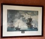 Sun Setting - Van der Velde - ingekleurde gravure, Ophalen of Verzenden