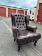 Fauteuil Chesterfield Queen Anne, Huis en Inrichting, Fauteuils, Ophalen of Verzenden, Zo goed als nieuw, 75 tot 100 cm, Industriel