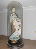 jozef met kindje Jezus onder stolp, Antiek en Kunst, Ophalen of Verzenden