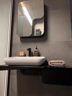 Meuble de salle de bain en métal noir avec robinet noir, Enlèvement
