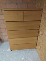 Malm IKEA ladekast eikenfineer 80 X 123 cm, Huis en Inrichting, Kasten | Ladekasten, Ophalen, Overige materialen, IKEA Malm, Gebruikt