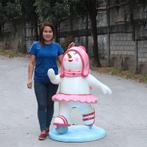 Famille de bonhommes de neige patineurs —  76 x 70 x 116 cm, Divers, Enlèvement, Neuf