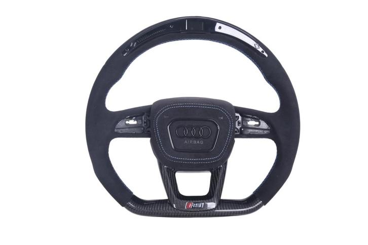 Audi RS3-RS7 Q3 Q8 C8 Alcantara & carbon LED sportstuur, Auto-onderdelen, Besturing, Audi, Nieuw, Verzenden