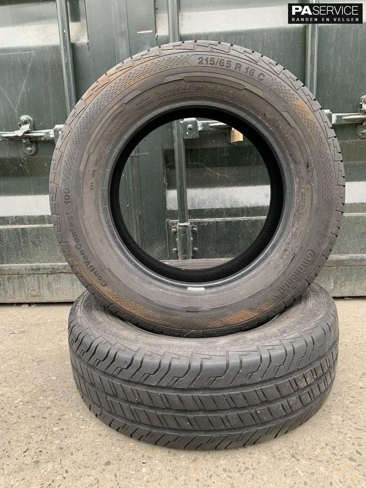 2x Continental 215 65 16C verzwaarde zomerbanden met 8.4 mm, Auto-onderdelen, Banden en Velgen, Velg(en), Gebruikt, Ophalen of Verzenden