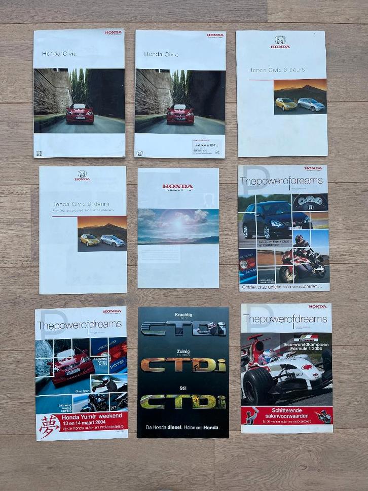 DÉPLIANTS HONDA CIVIC, Livres, Autos | Brochures & Magazines, Honda, Enlèvement ou Envoi