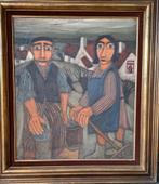 DELANGE Rob "Vroomheid te lande" 1978 olie op doek, Antiek en Kunst, Ophalen