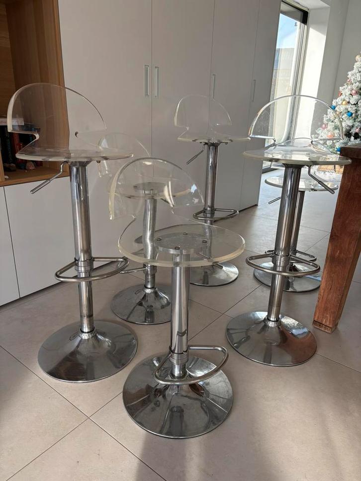 6 design barstoelen - Goede staat, Huis en Inrichting, Barkrukken, Gebruikt, Ophalen