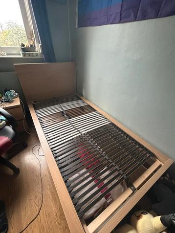 Lit avec rangement ikea, 90 cm, Beige, Une personne, Enlèvement