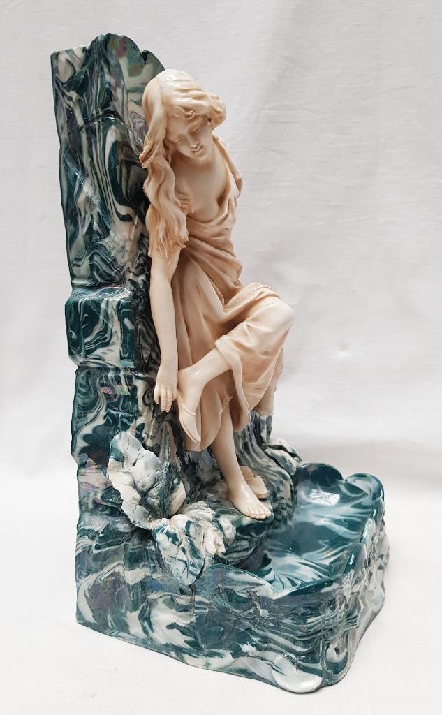 Vase et bol flottant Art Nouveau - Royal Dux., Antiquités & Art, Antiquités | Porcelaine, Enlèvement ou Envoi