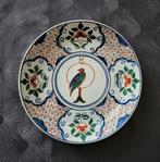 Delfts bord met polychrome papegaaidecoratie 18e eeuw, Ophalen of Verzenden