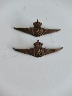 Twee Antieke Piloten Wings - Belgische Luchtmacht, Verzamelen, Ophalen of Verzenden, Luchtmacht, Embleem of Badge