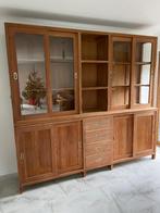 Teak vitrinekast 2m50 zgan, Huis en Inrichting, Ophalen of Verzenden, Zo goed als nieuw, Teakhout