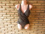 (15) - maillot femme t.L gris - decathlon -, Badpak, Ophalen of Verzenden, Zo goed als nieuw, Decathlon