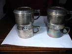 6 antieke koffiefilters, Zilver, Ophalen