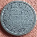 PAYS-BAS: RARE 25 CENTS 1912 KM 146, Timbres & Monnaies, Monnaies | Pays-Bas, 25 centimes, Reine Wilhelmine, Enlèvement ou Envoi