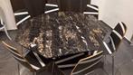 IKEA marmeren eettafel plus 6 stoelen, Overige vormen, Overige materialen, 100 tot 150 cm, 100 tot 150 cm