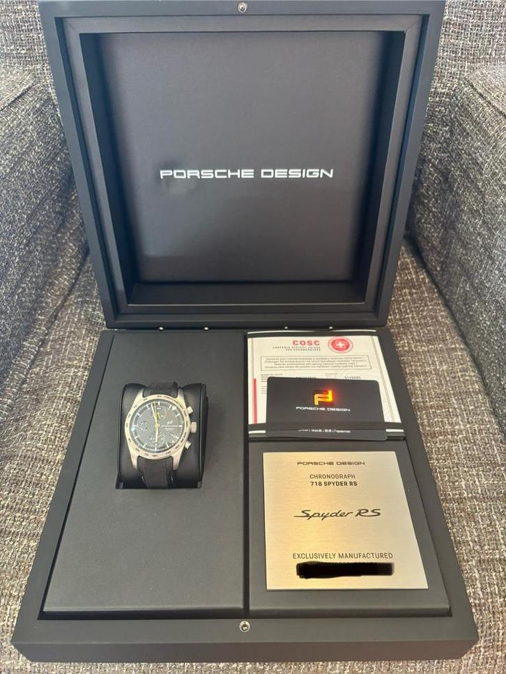 PORSCHE DESIGN CHRONOGRAPH 718 SPYDER RS, Handtassen en Accessoires, Horloges | Heren, Nieuw, Polshorloge, Overige merken, Overige materialen