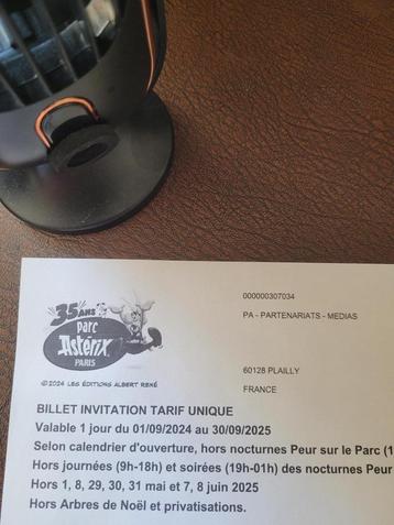 parc asterix, Trois personnes ou plus, Ticket ou Carte d'accès