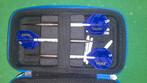Dart pijlen wimanu + case+flights and shafts., Sport en Fitness, Darts, Ophalen, Zo goed als nieuw, Pijlen