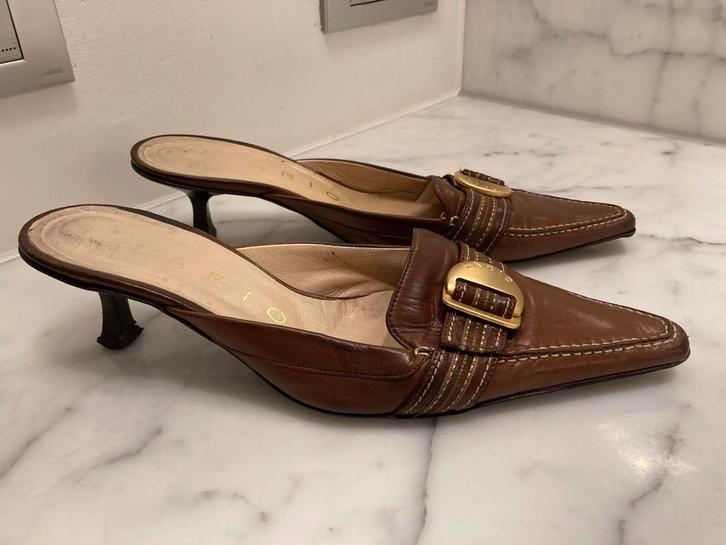 Elegante instappers Lario-Maat 38-38,5-Cognac-kleur, Kleding | Dames, Schoenen, Zo goed als nieuw, Ophalen