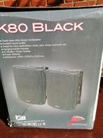 K-80 zwart : set van 2 luidsprekers, Enlèvement, Neuf, Haut-parleurs Frontaux, Arrière ou Stéréo