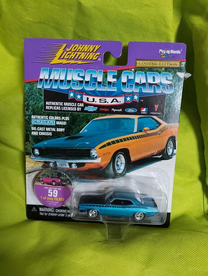 1970 Plymouth AAR Cuda Johnny Lightning, Hobby en Vrije tijd, Modelbouw | Auto's en Voertuigen, Zo goed als nieuw, Ophalen of Verzenden