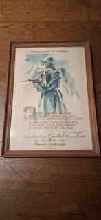 Croquis de Mobilisation Armée Suisse fait à Liège  1949, Collections, Enlèvement ou Envoi, Armée de terre, Objet d'art