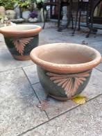 vintage, geglazuurde bloempot samen 15€, Tuin en Terras, Ophalen, Gebruikt