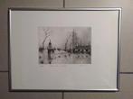 Ets "Kleine Sluis - Jabbeke", Antiek en Kunst, Kunst | Etsen en Gravures, Ophalen