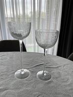 Set van 2 glazen windlichten, Maison & Meubles, Accessoires pour la Maison | Vases, Comme neuf, Enlèvement, Moins de 50 cm, Verre