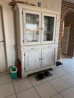 Eiken vitrinekast, Huis en Inrichting, Ophalen, Gebruikt, Eikenhout