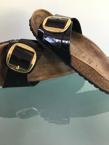 Gratis Verzenden | Birkenstock zwarte lak slippers 41 beschikbaar voor biedingen