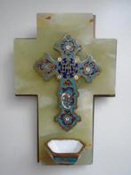 Wijwatervatje email cloisonne., Ophalen of Verzenden, Gebruikt, Christendom | Katholiek